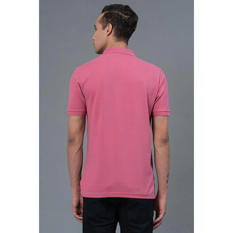 Muted Pink Men's Polo T-Shirt - Image 3