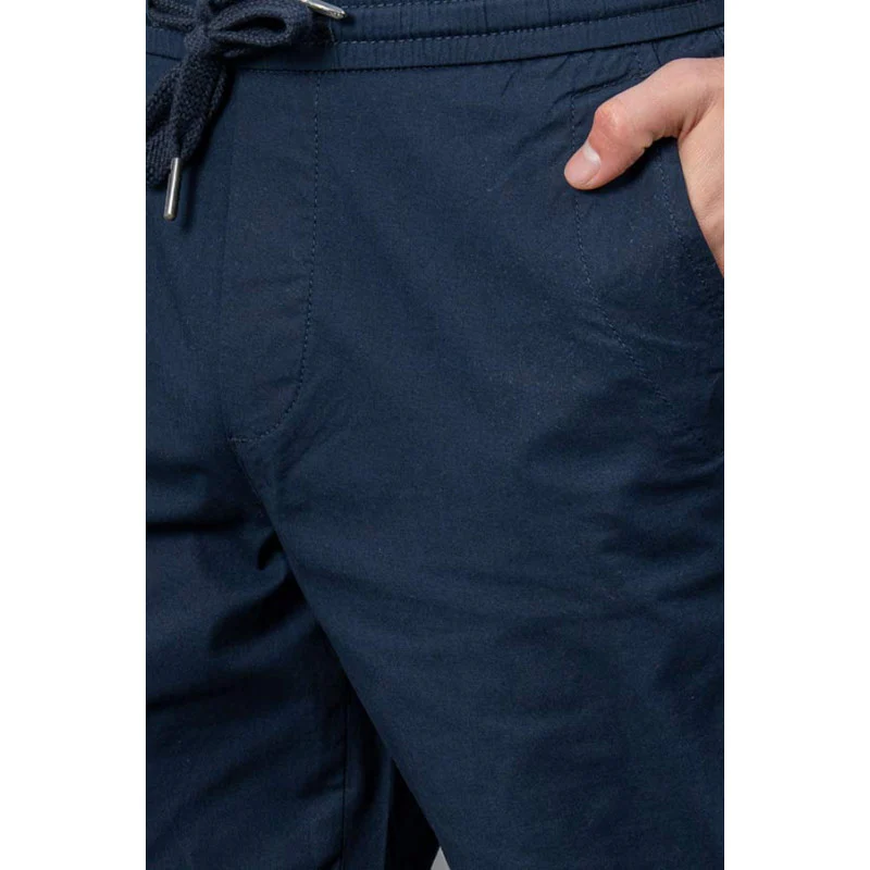 Navy Cotton Joggers for Men - Image 4