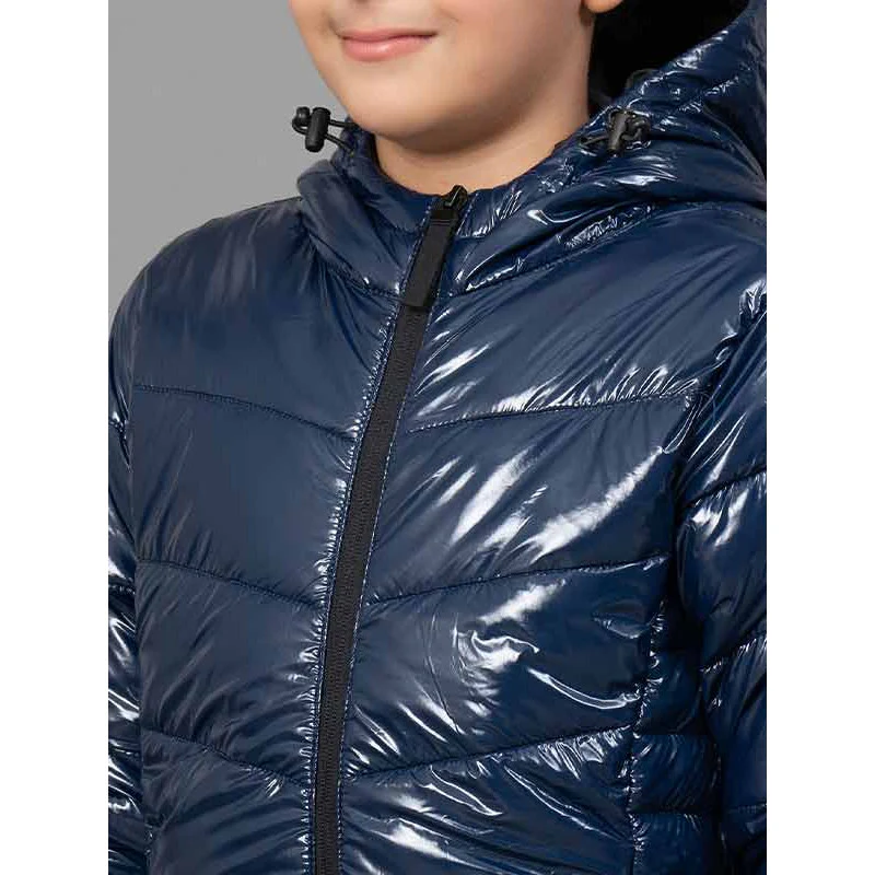 Navy Glossy Jacket for Boy - Image 4