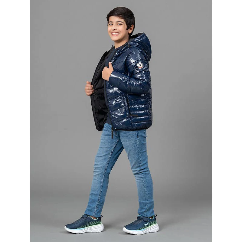 Navy Glossy Jacket for Boy - Image 5