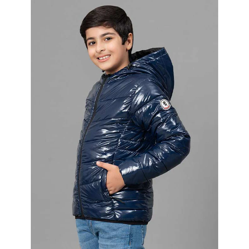 Navy Glossy Jacket for Boy - Image 6