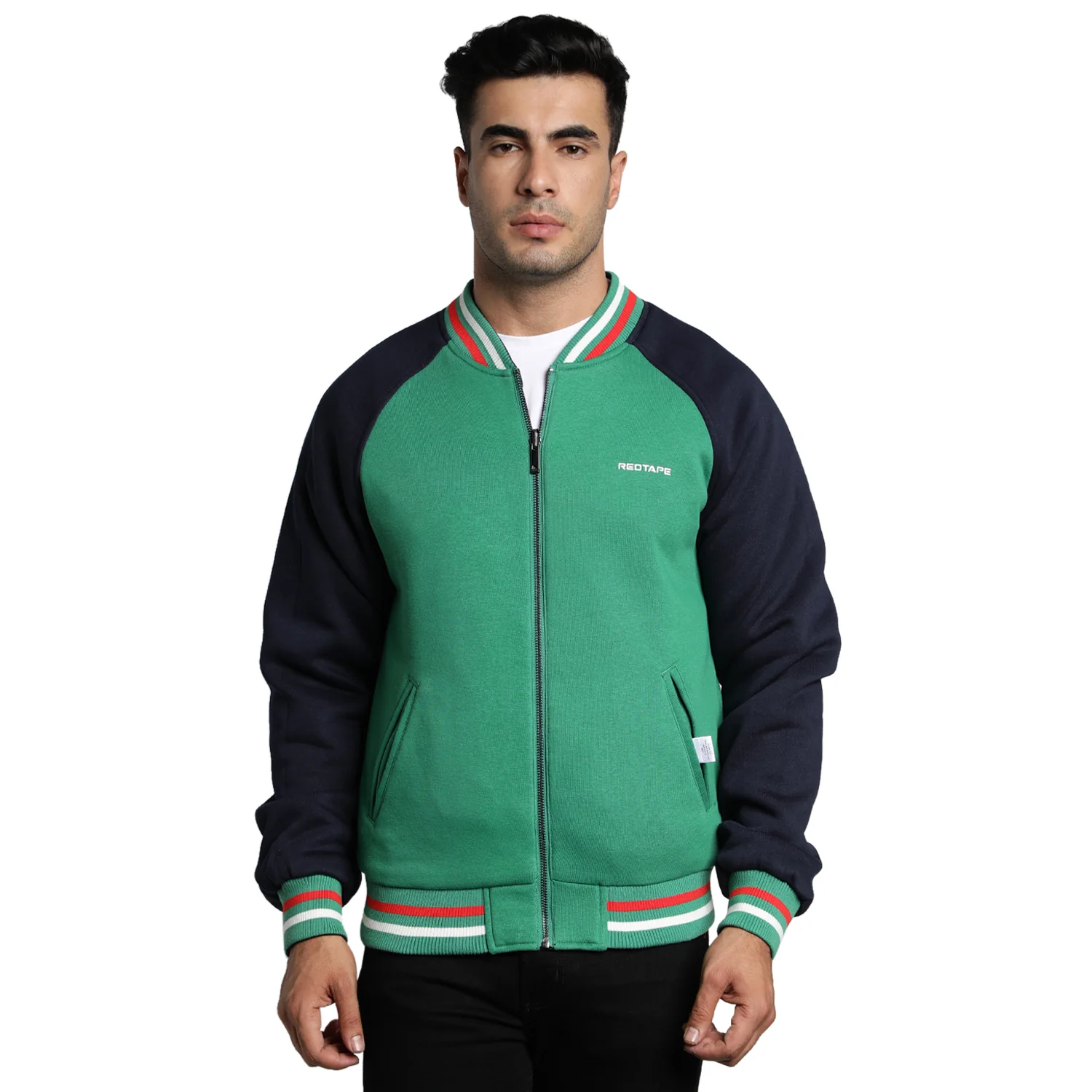 Navy Green Reversible Men's Jacket - Image 3