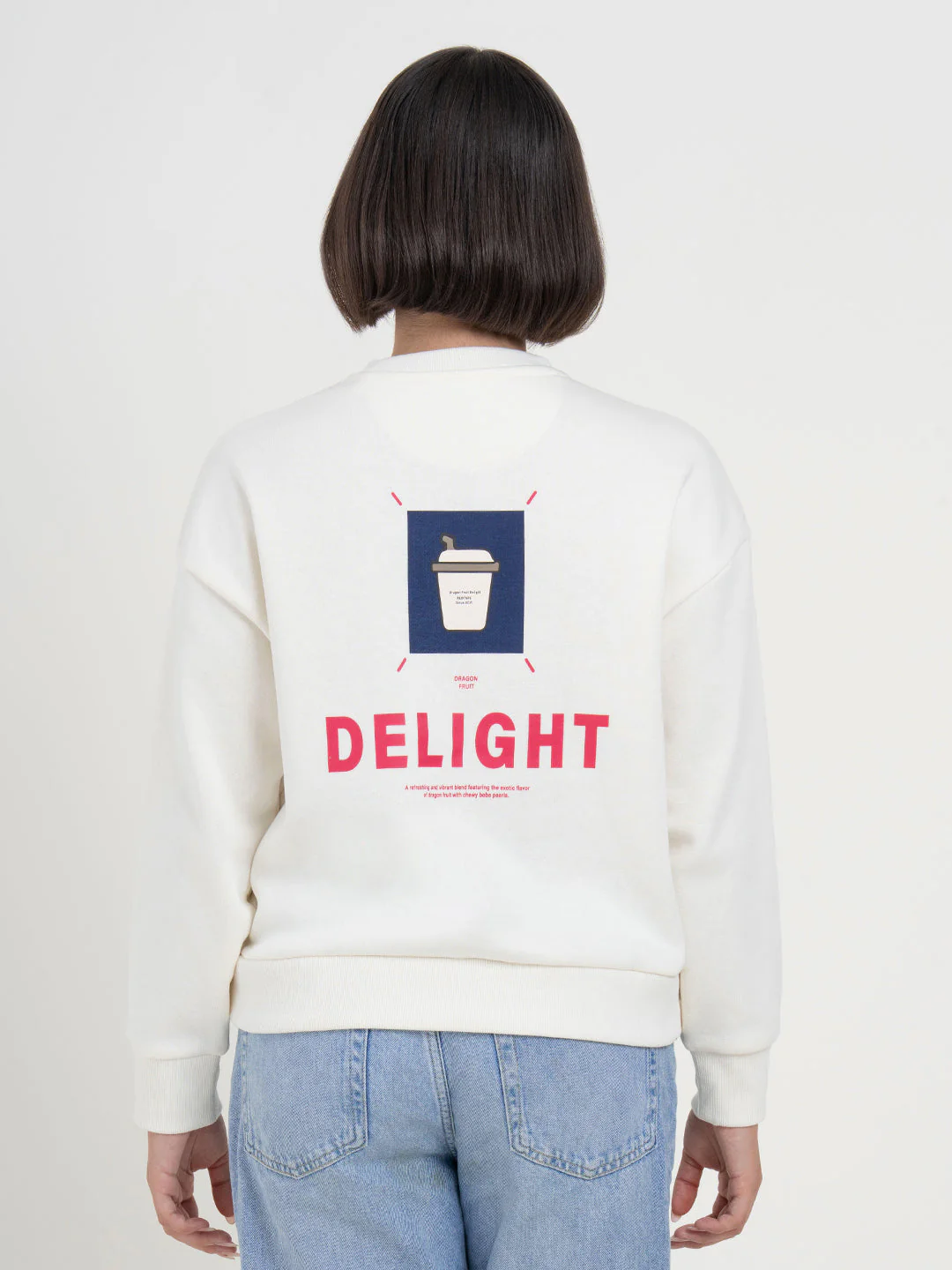 Off-White Graphic Sweatshirt for Women | Casual Everyday Ease - Image 5