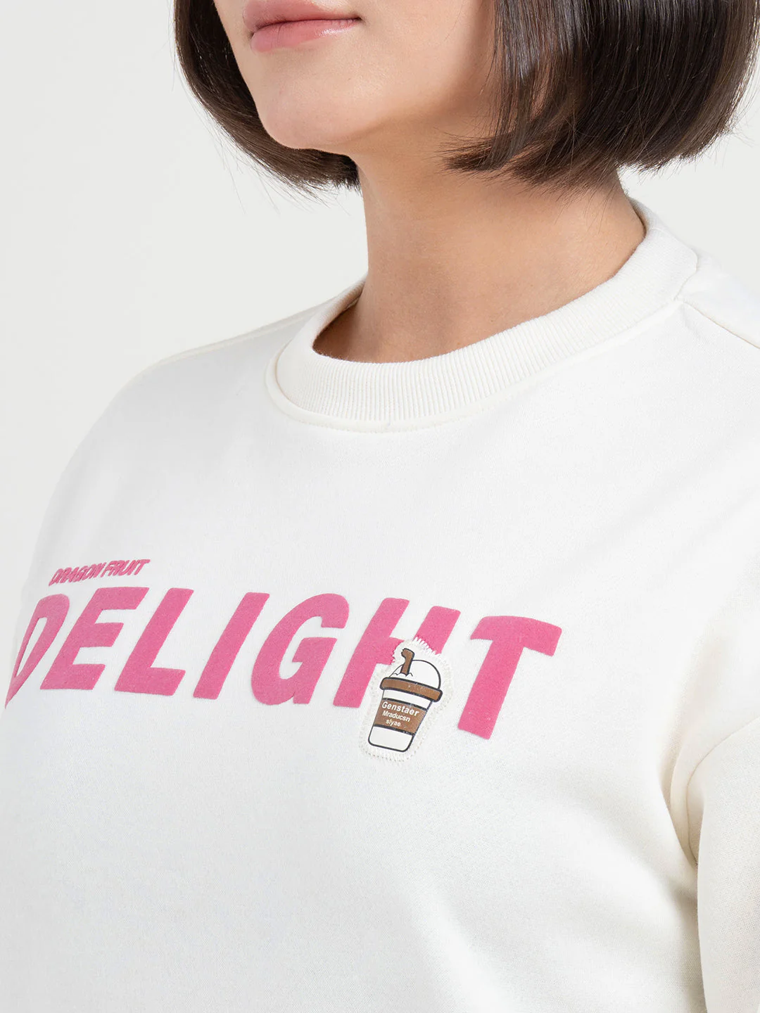 Off-White Graphic Sweatshirt for Women | Casual Everyday Ease - Image 6