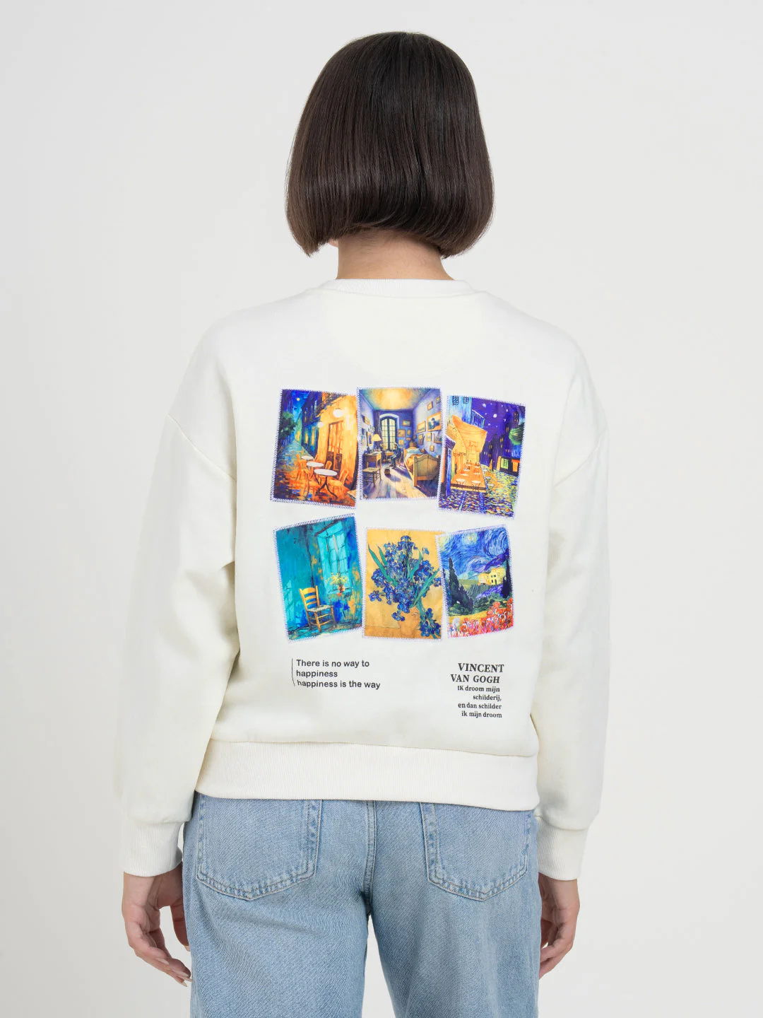 Off-White Graphic Sweatshirt for Women | Winter Everyday Comfort - Image 5