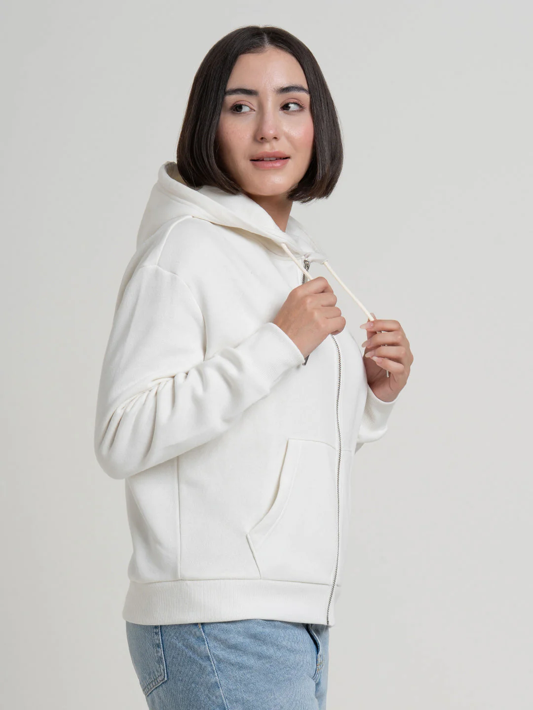 off-White Hoodies for Women | Full-Zip Hoodie for Everyday Comfort - Image 7