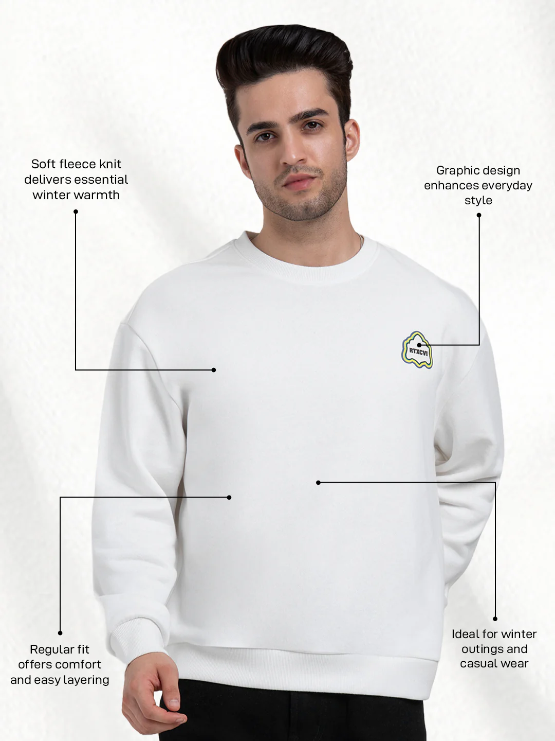 Off-White Men's Graphic Sweatshirts | Sweatshirt for Everyday Style - Image 2