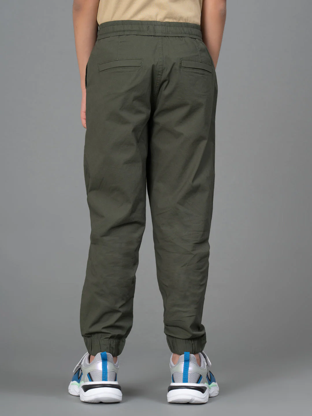 Olive Boy's Joggers- Best in Comfort| Cotton | Regular Fit - Image 3