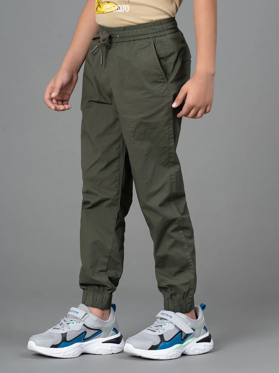 Olive Boy's Joggers- Best in Comfort| Cotton | Regular Fit - Image 6