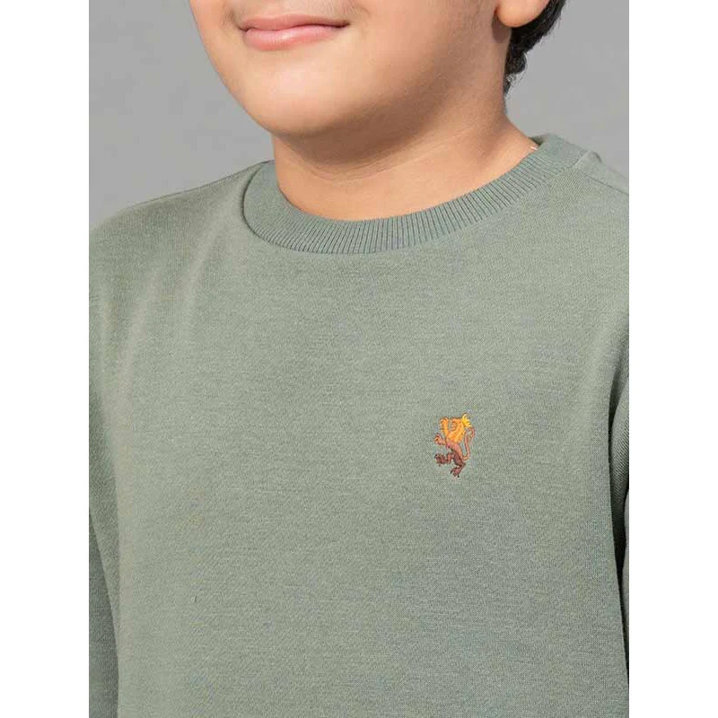 Olive Sweatshirt for Boys - Image 4