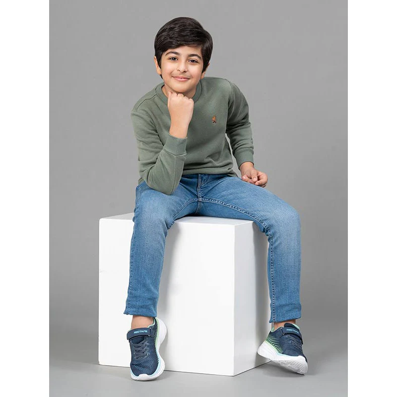 Olive Sweatshirt for Boys - Image 5