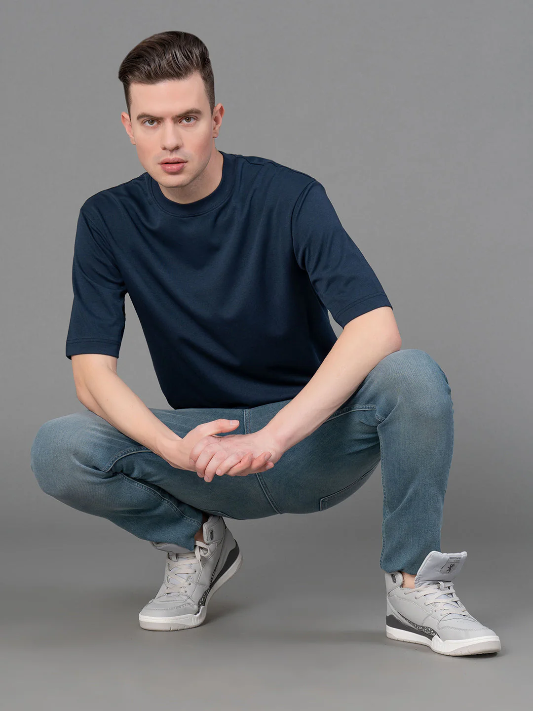 Oversized Round Neck T-Shirt for Men - Image 5
