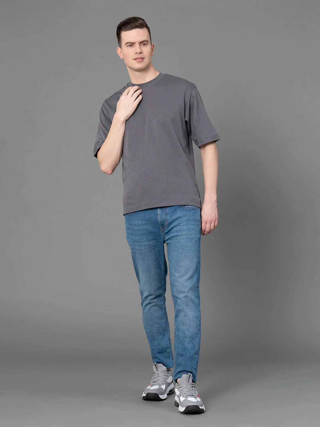 Oversized Round Neck T-Shirt for Men - Image 5