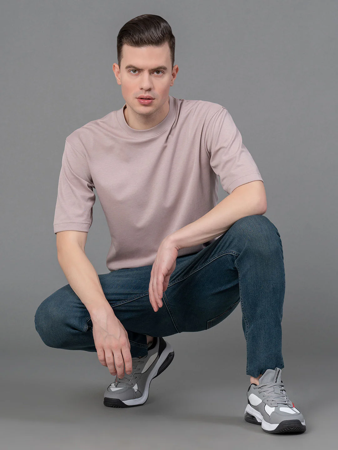 Oversized Round Neck T-Shirt for Men - Image 5