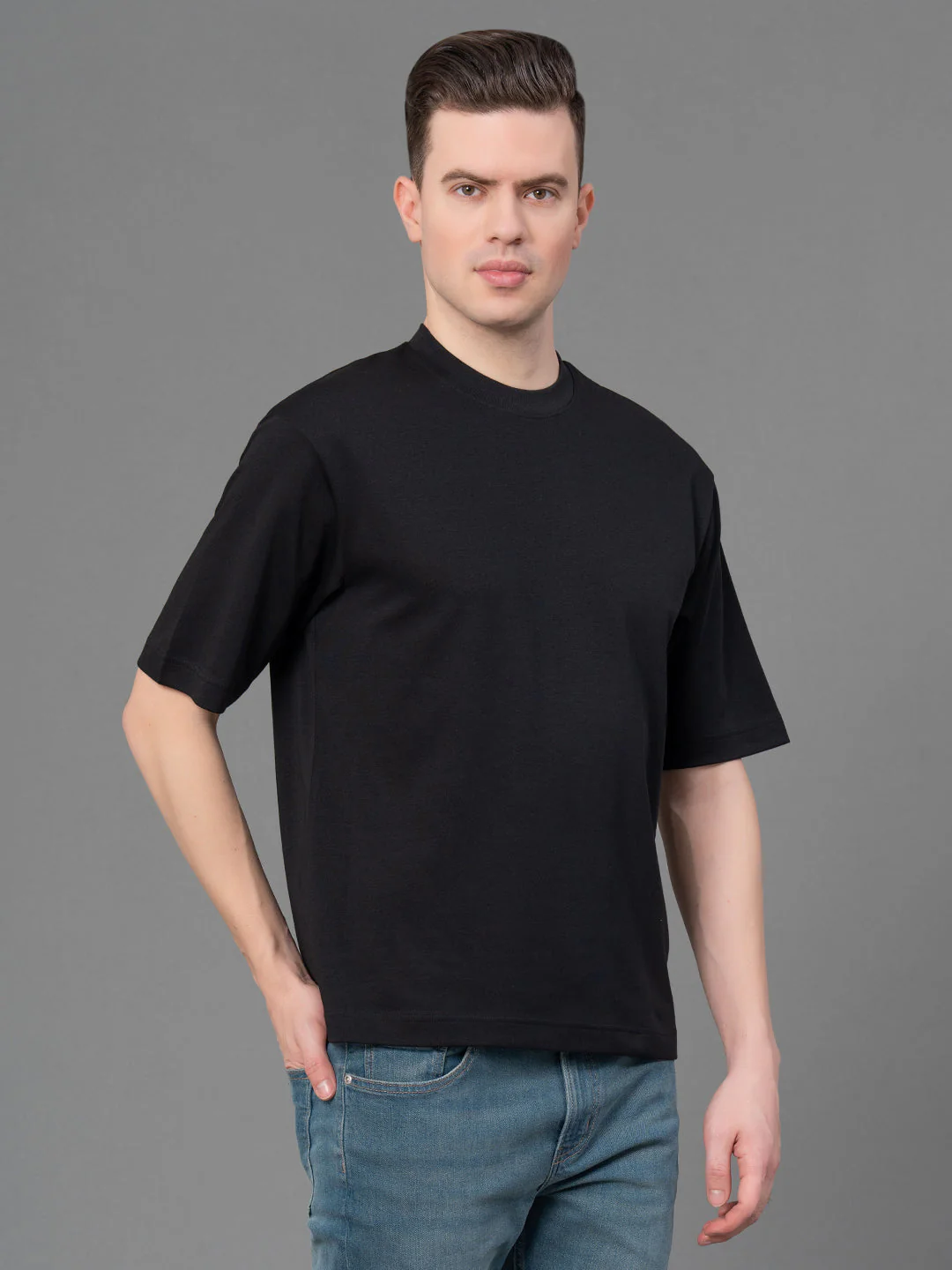 Oversized Round Neck T-Shirt for Men - Image 2