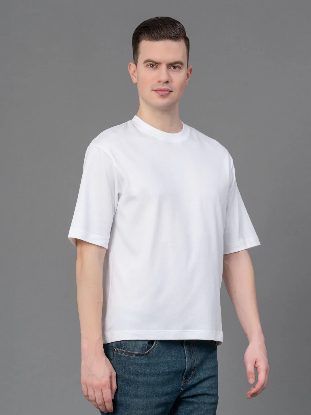 Oversized Round Neck T-Shirt for Men - Image 2