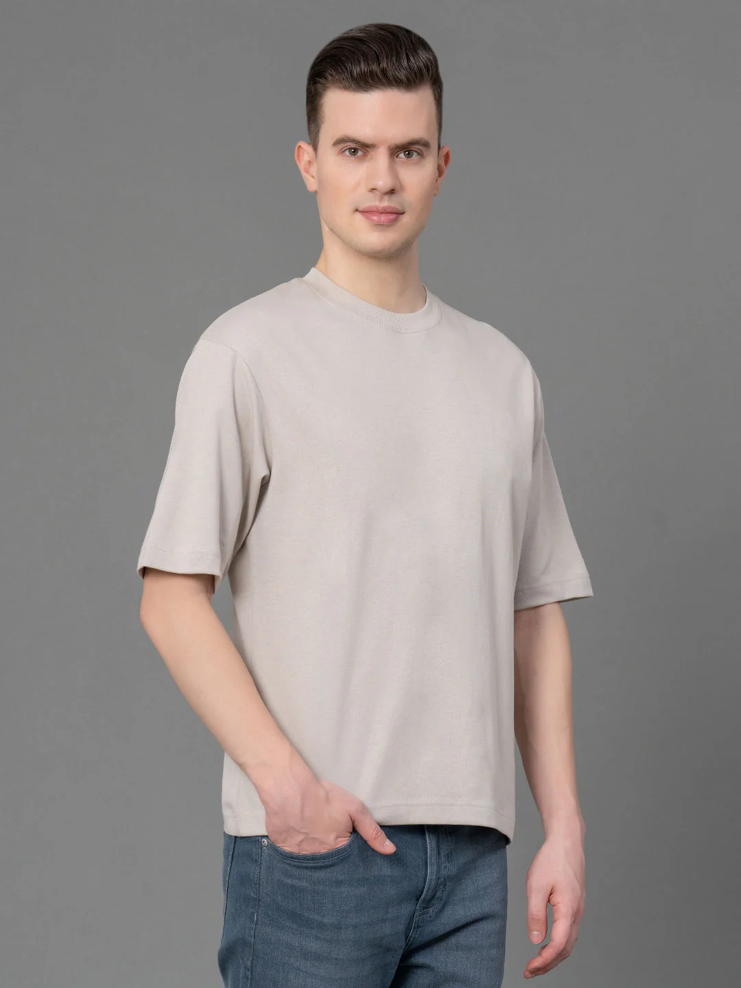 Oversized Round Neck T-Shirt for Men - Image 2