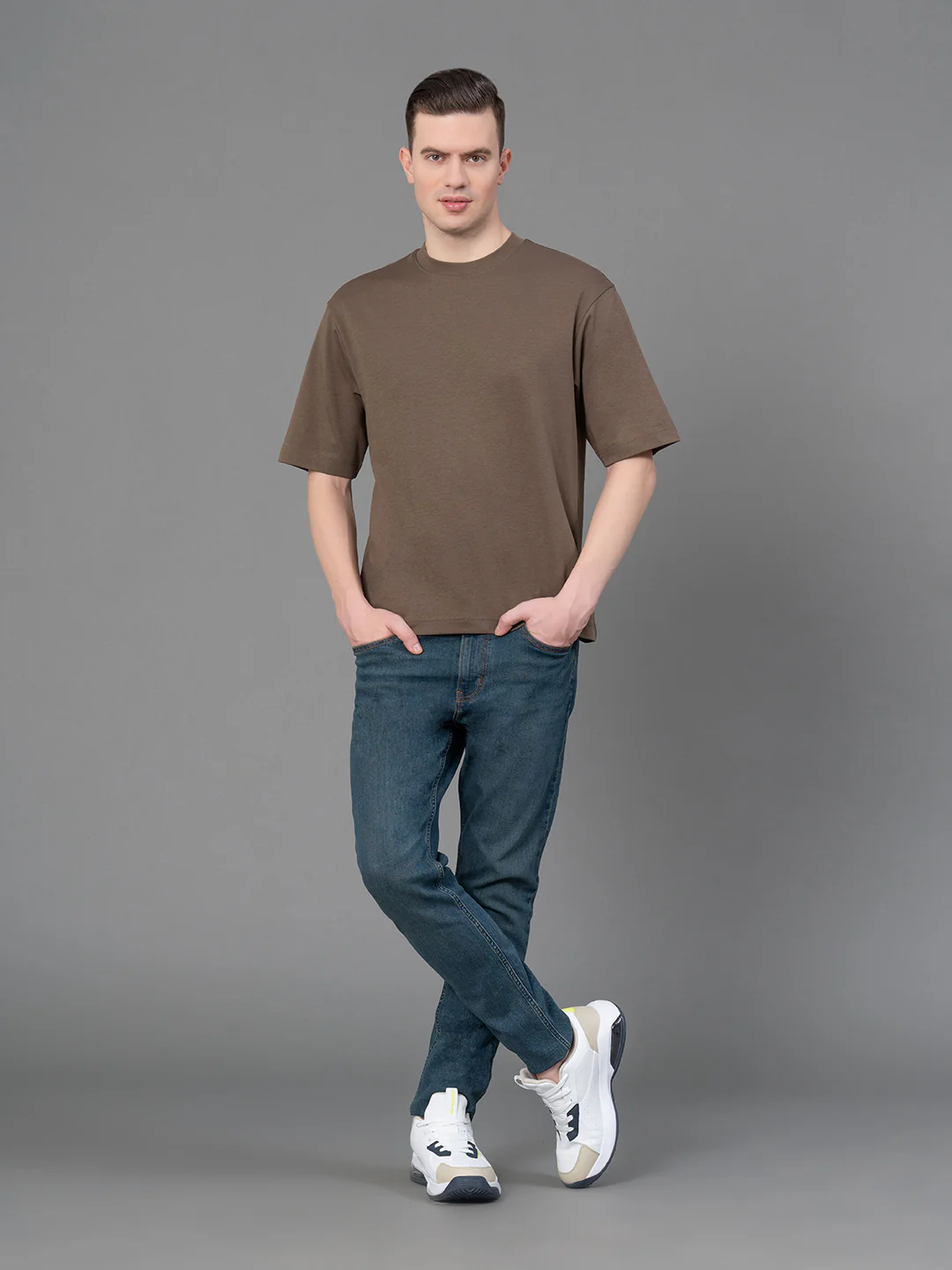 Oversized Round Neck T-Shirt for Men - Image 5