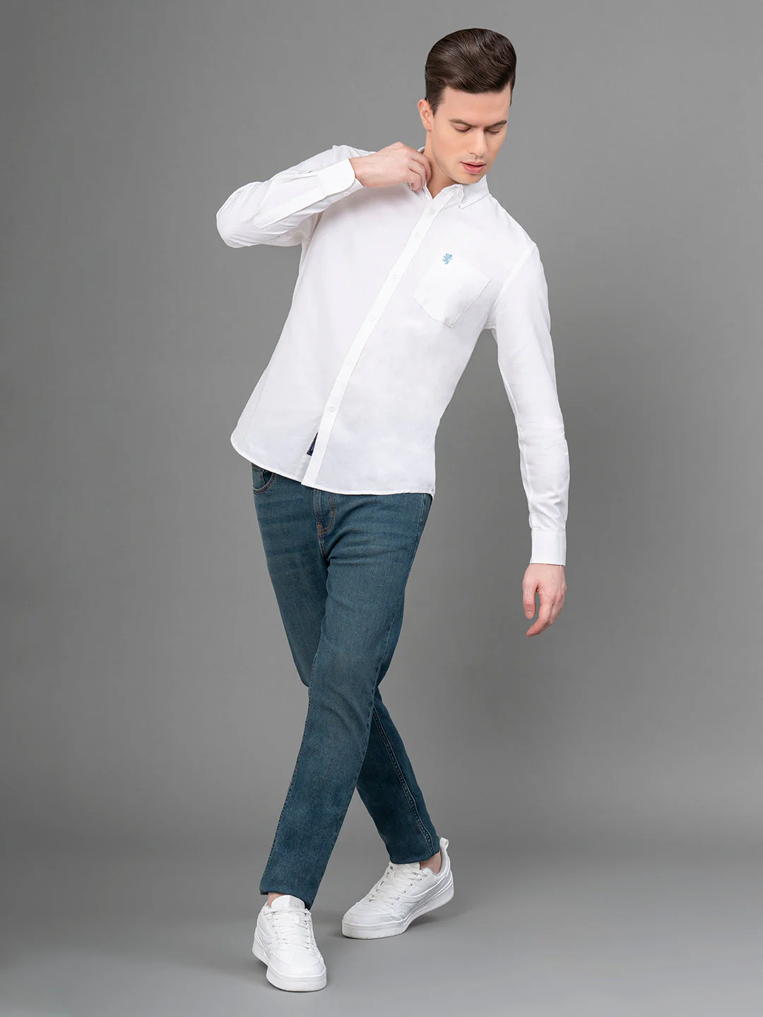 White Oxford Shirt for Men - Image 5