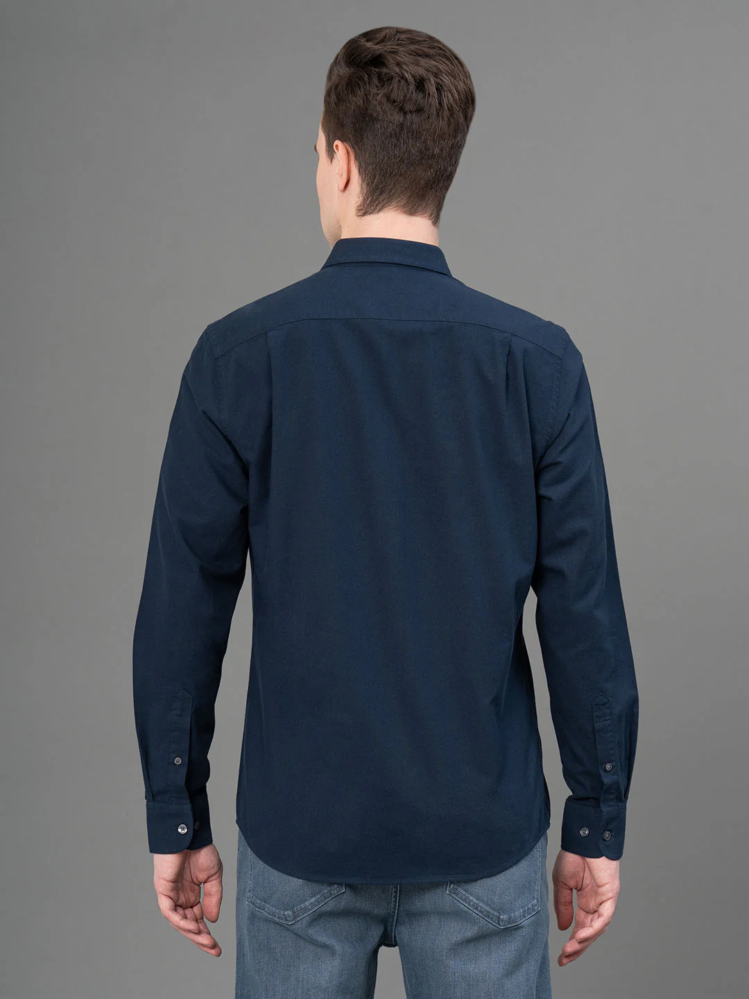 Navy Oxford Shirt for Men - Image 3