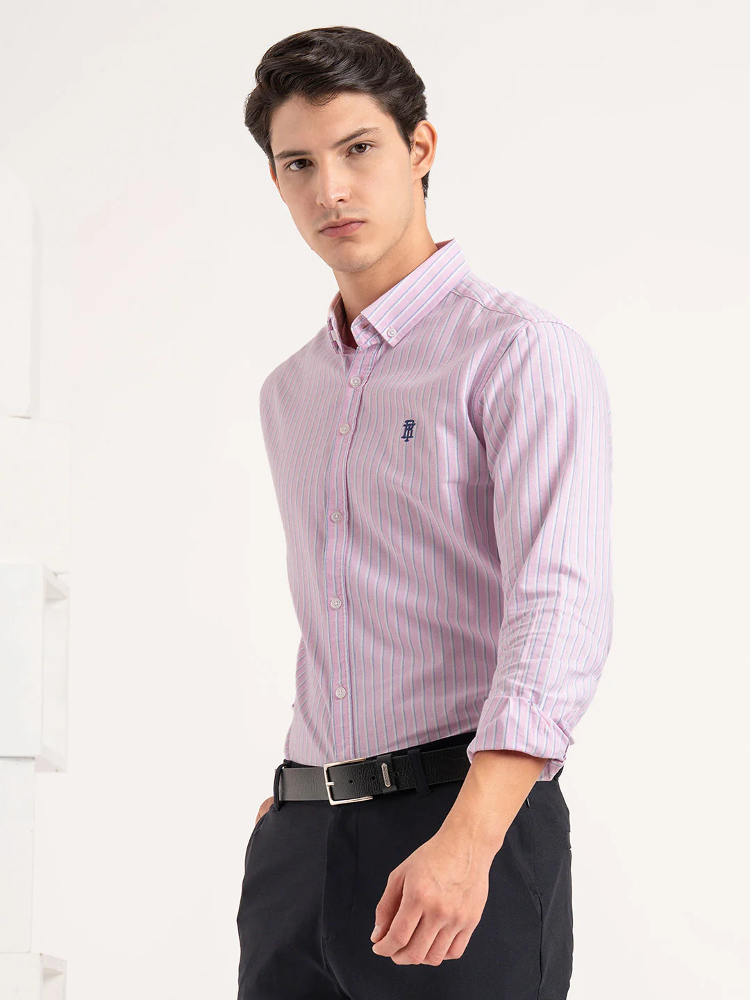 Oxford Striped Shirt for Men - Image 2