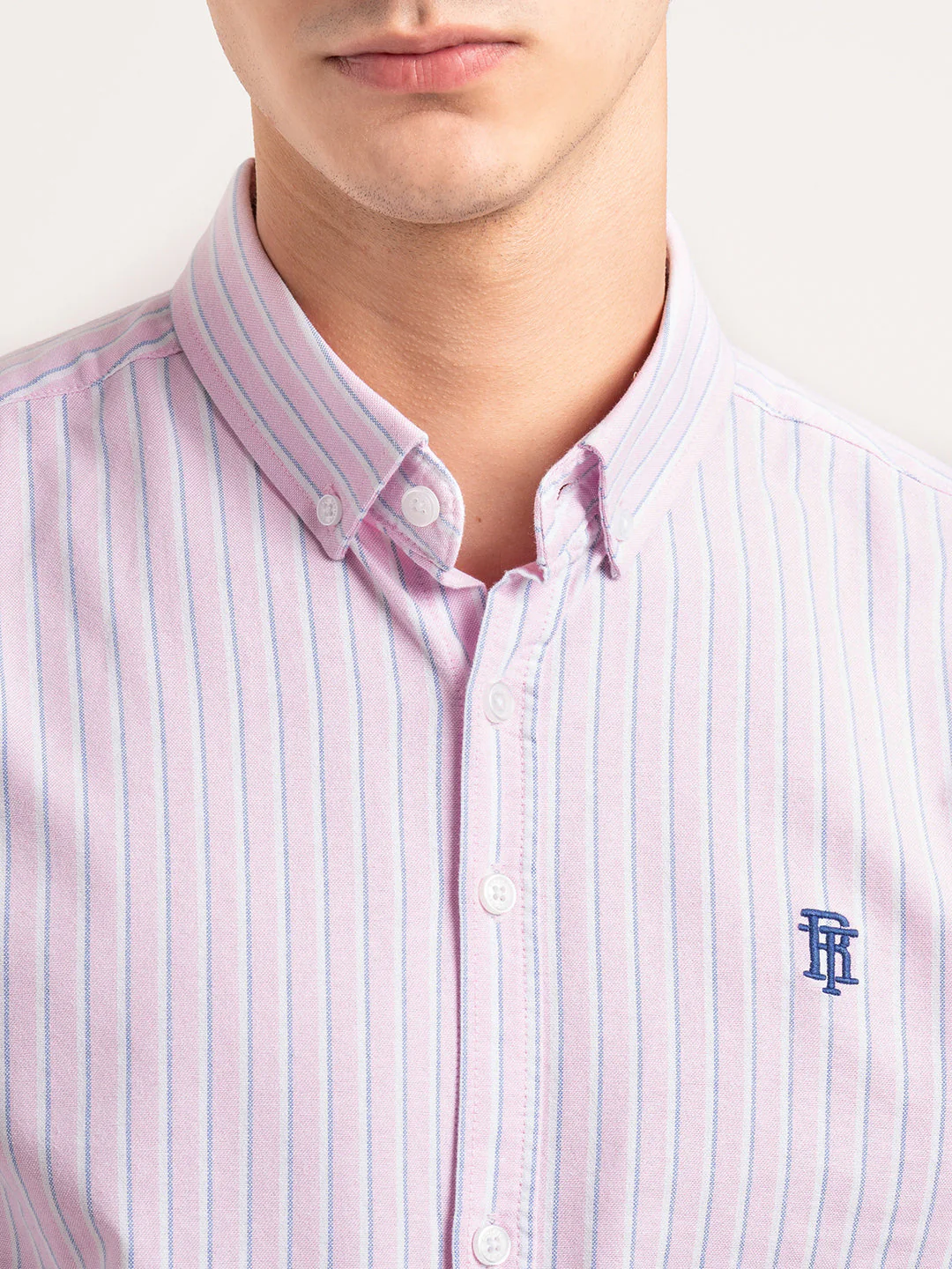 Oxford Striped Shirt for Men - Image 4
