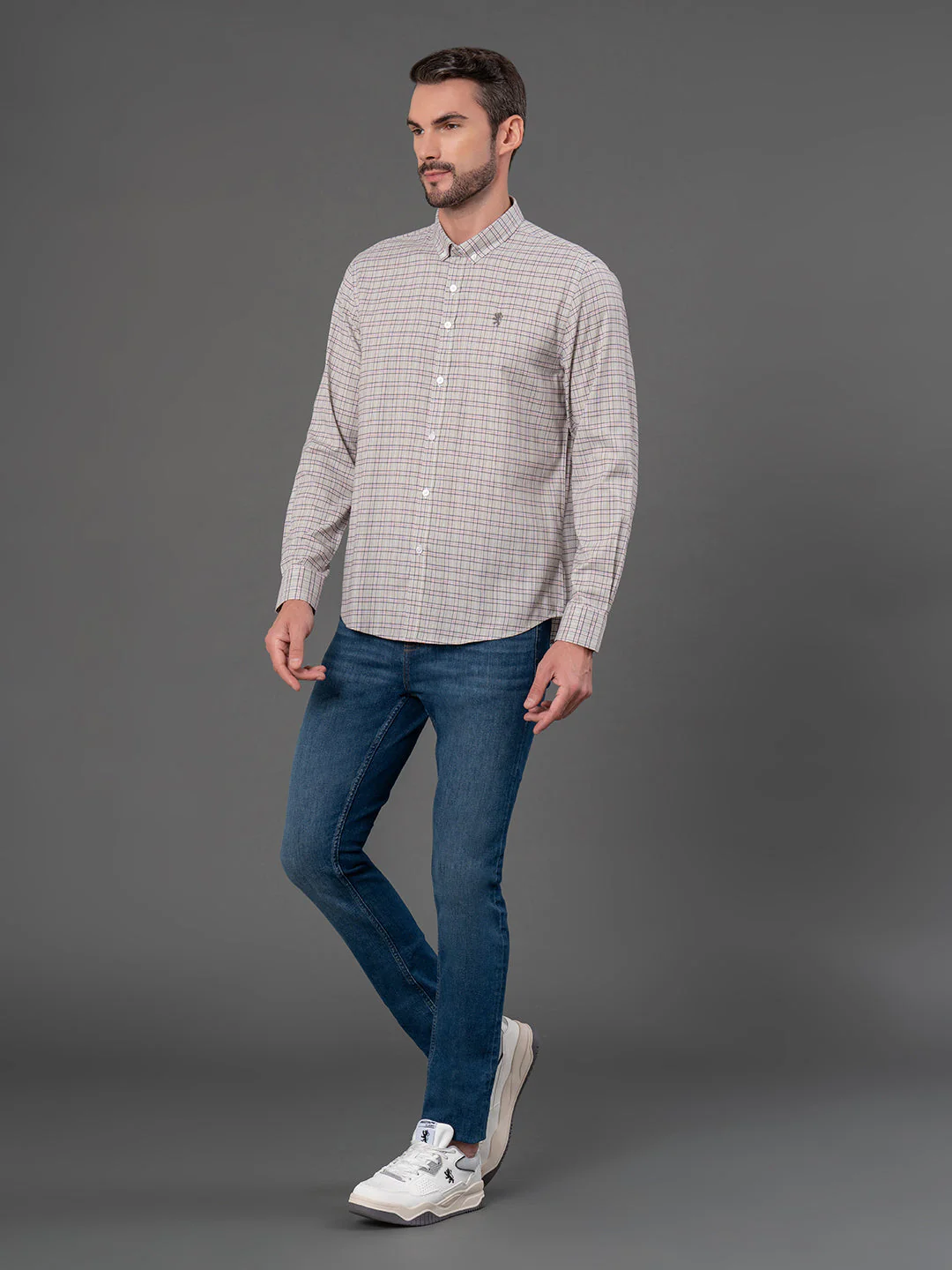 Pastel Green Checked Shirt for Men - Image 5