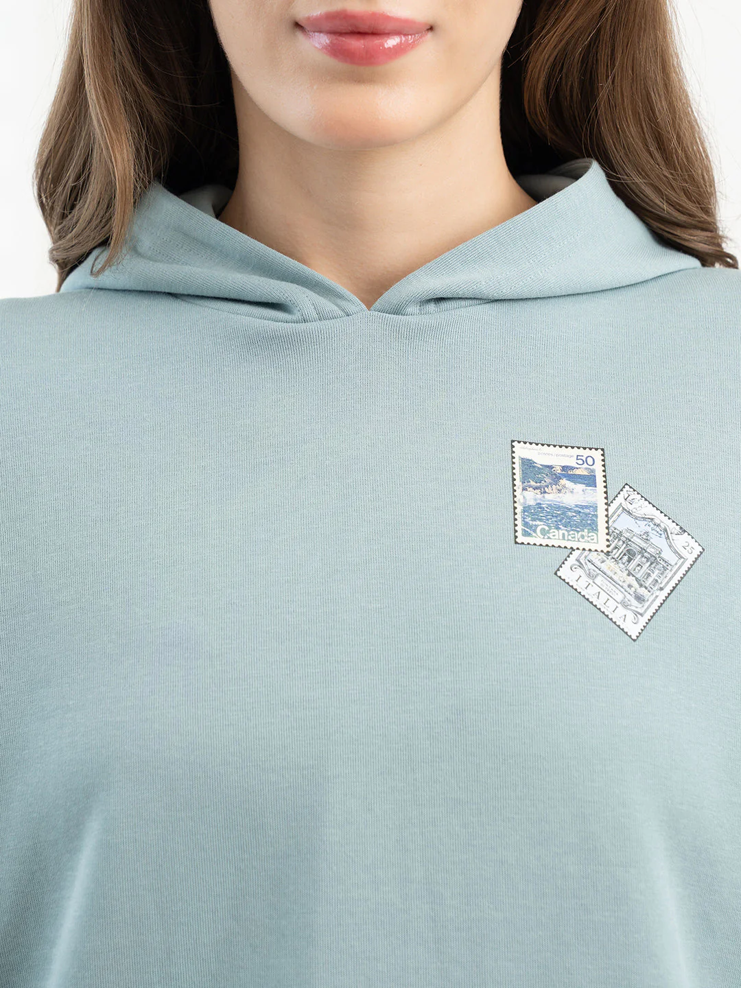 Pastel Green Hoodie for Women - Image 5