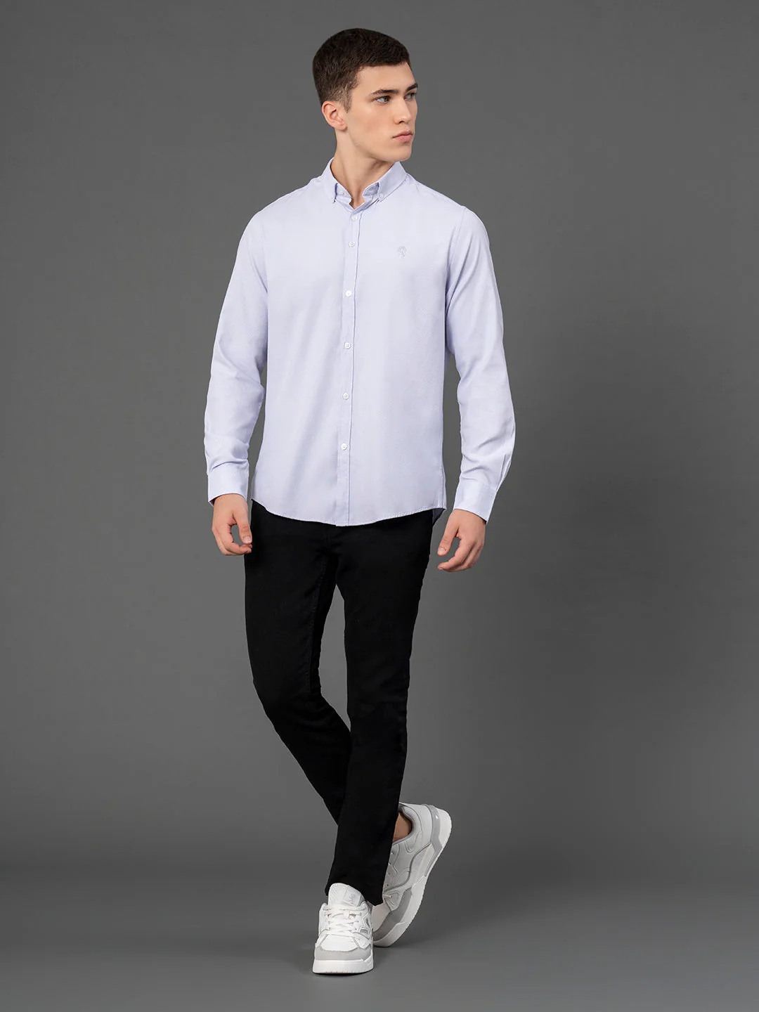 Pastel Purple Dobby Shirt for Men - Image 5