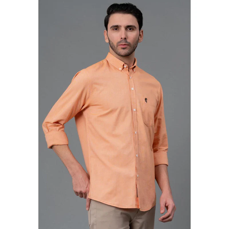 Peach Cotton Shirt for Men - Image 2