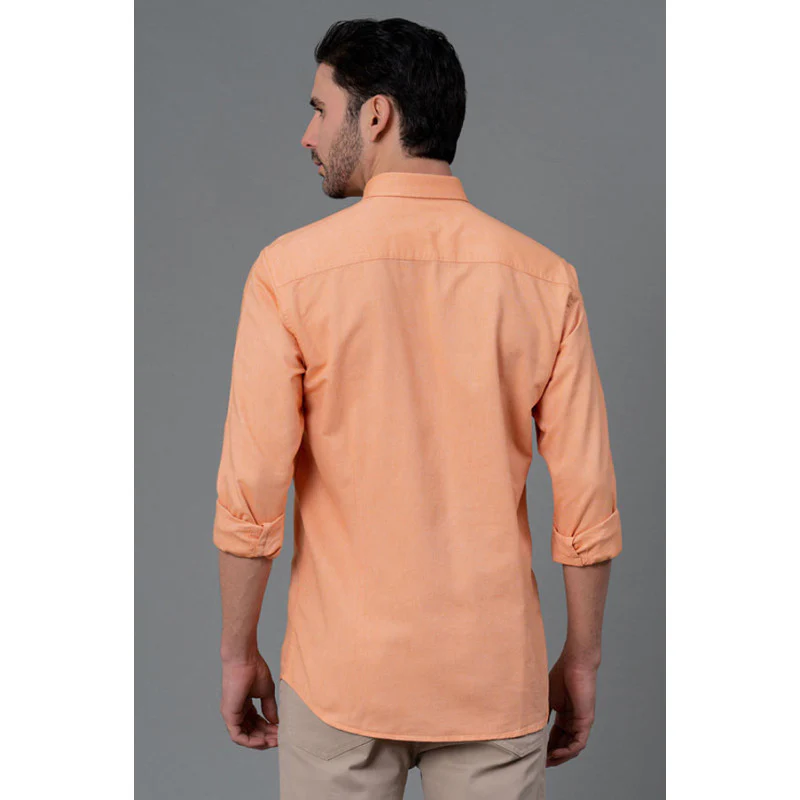 Peach Cotton Shirt for Men - Image 3