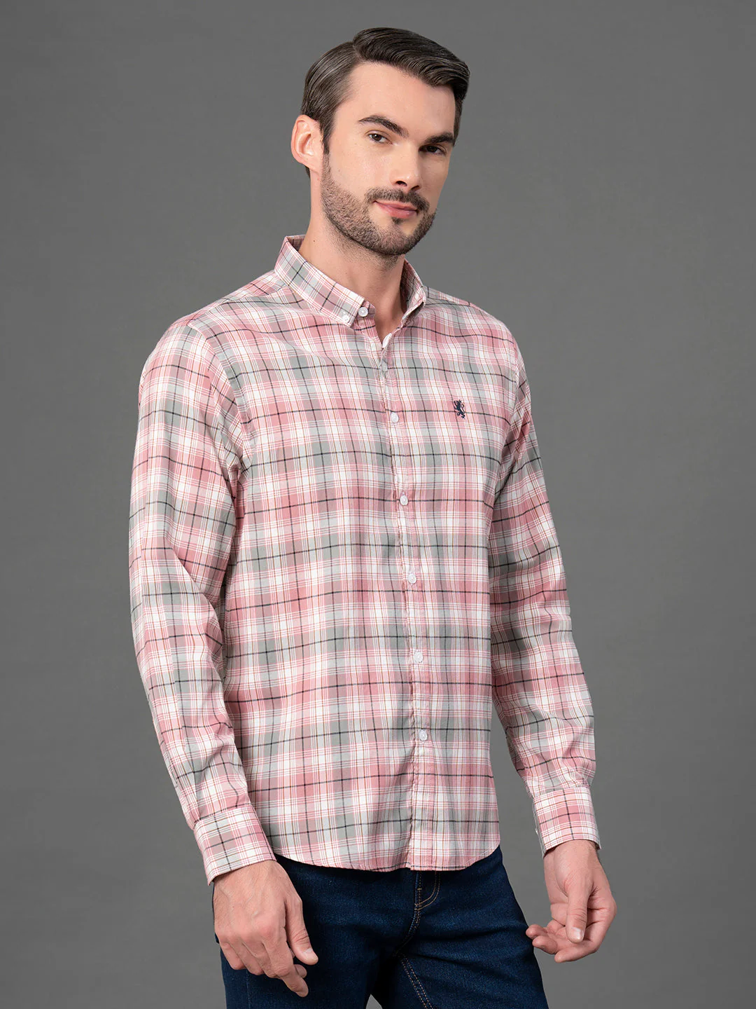 Pink Checked Shirt for Men - Image 2
