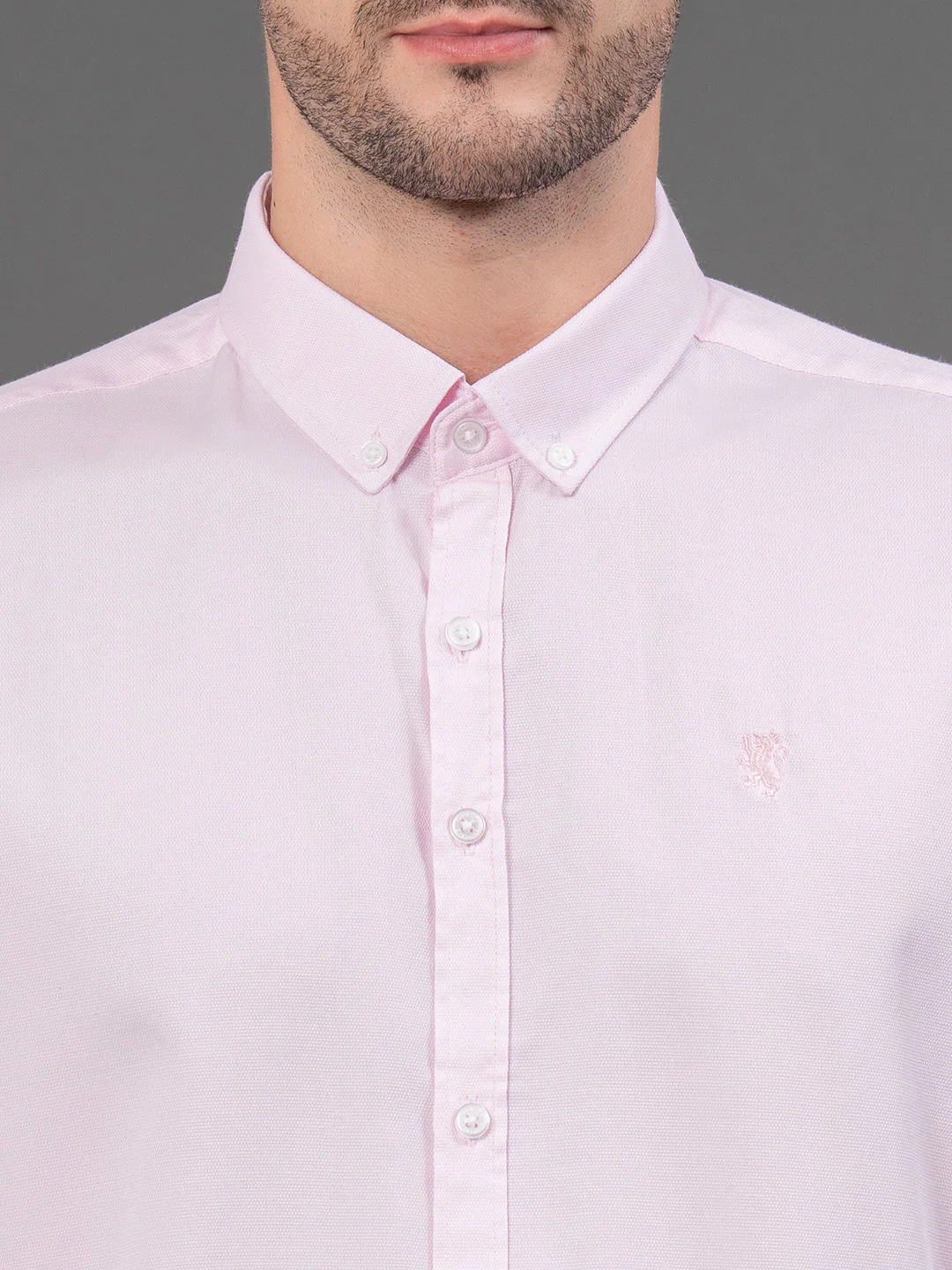 Pink Dobby Shirt for Men - Image 4