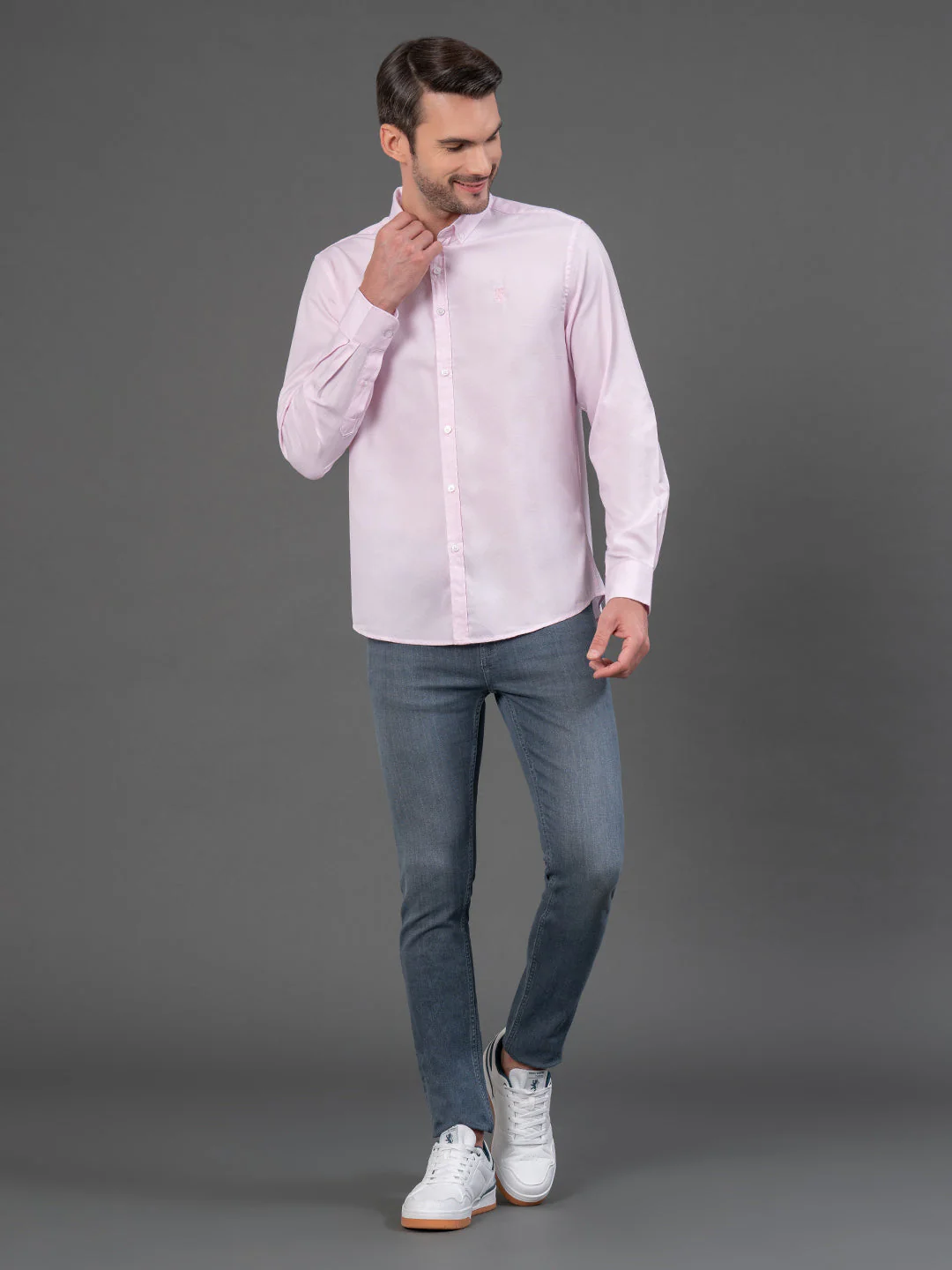 Pink Dobby Shirt for Men - Image 5