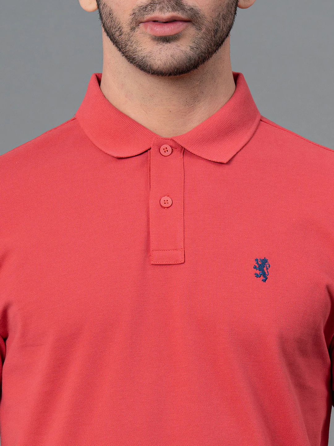 Pink Men Polo T-Shirt - Image 4
