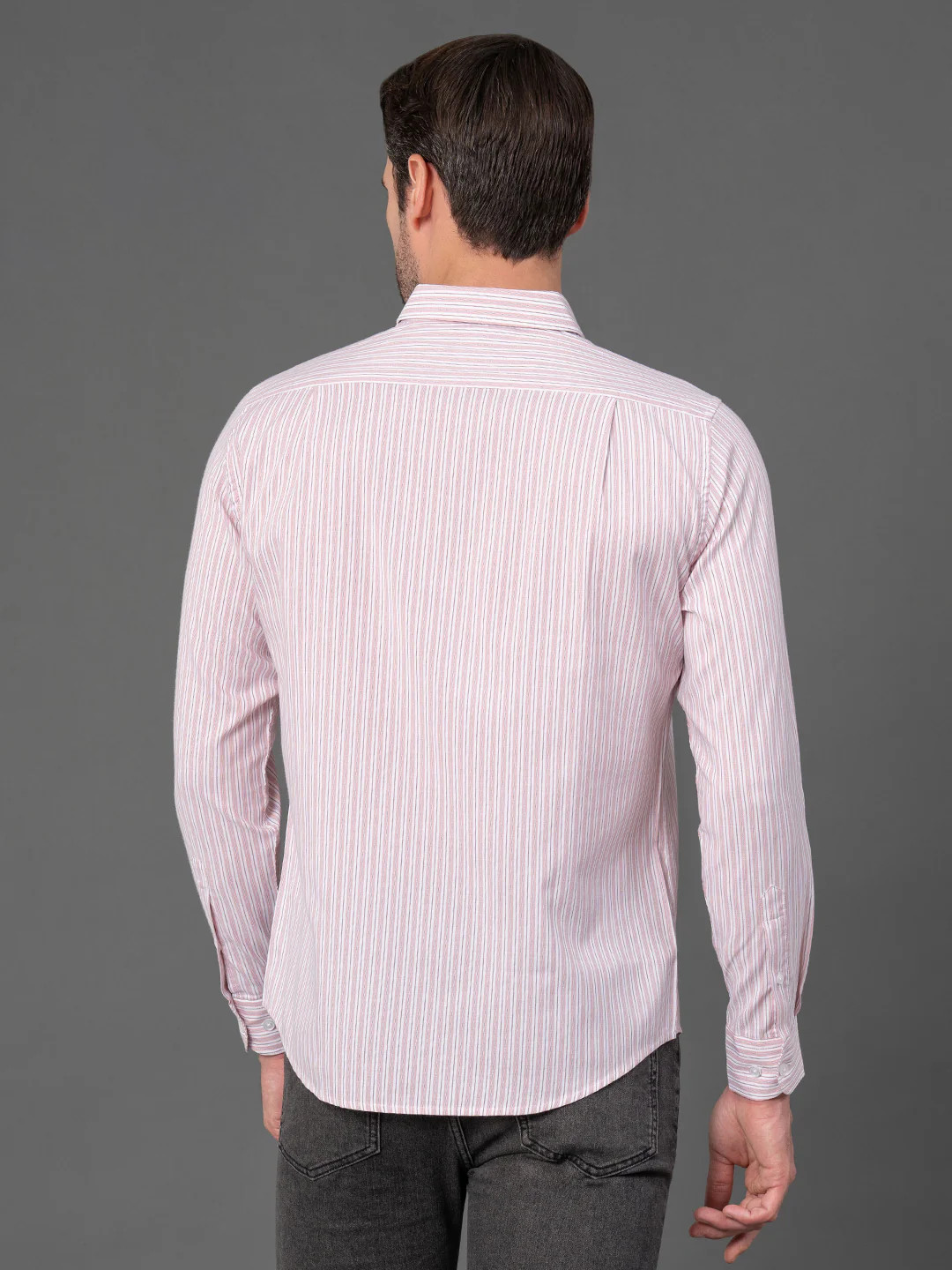 Pink Striped Shirt for Men - Image 3