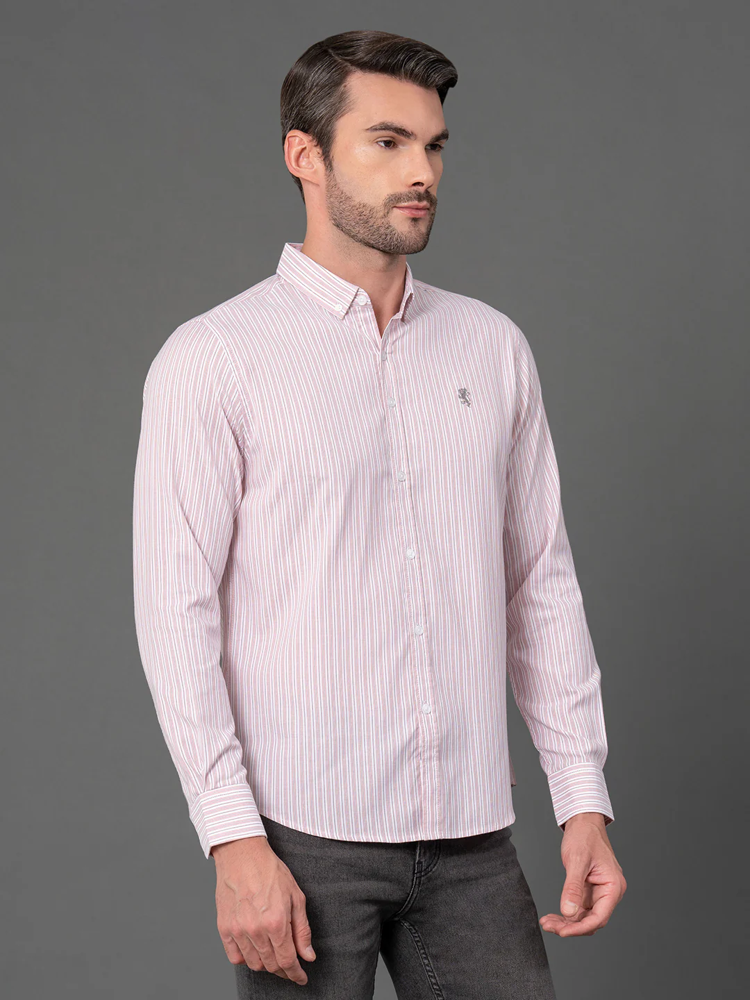 Pink Striped Shirt for Men - Image 4