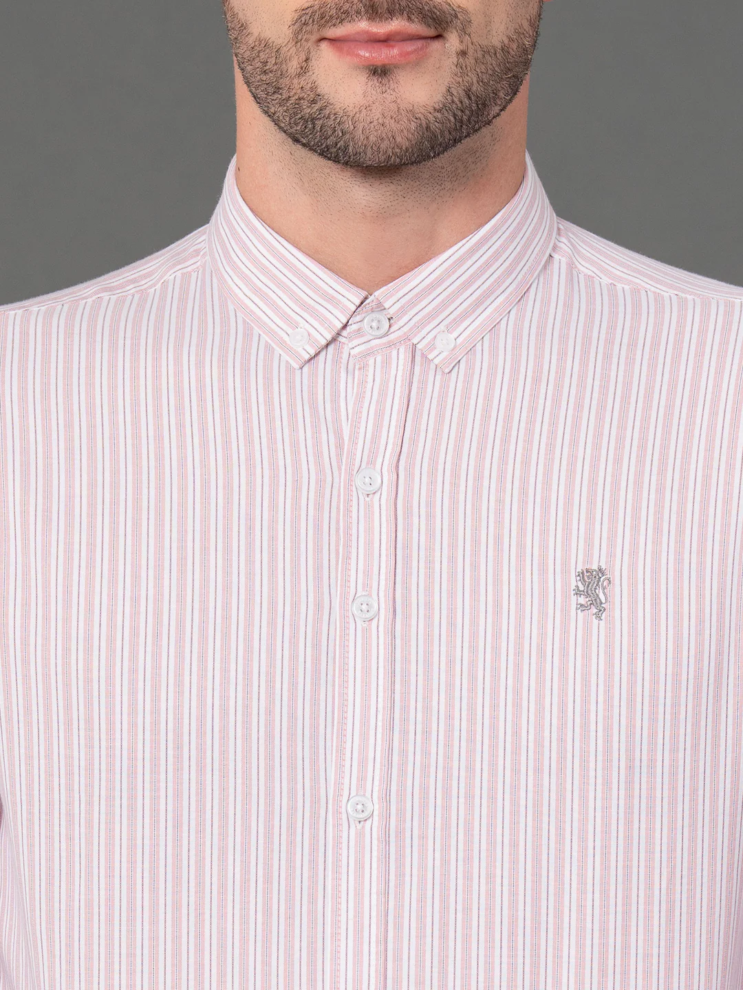 Pink Striped Shirt for Men - Image 5