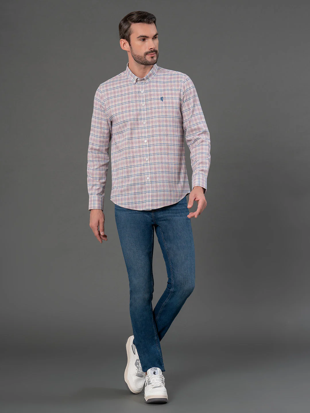 Plum Checked Shirt for Men - Image 5