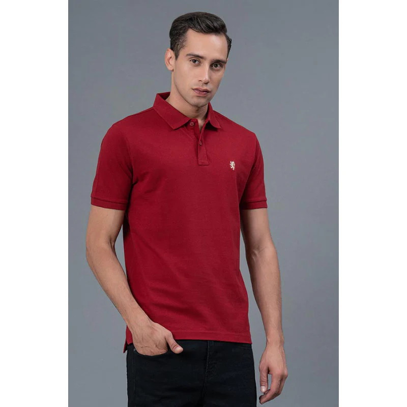 Polo Neck Men's T-Shirt - Image 2