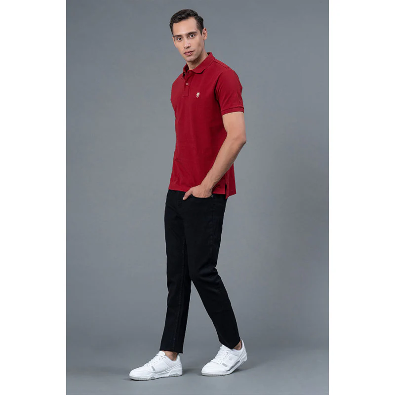 Polo Neck Men's T-Shirt - Image 5