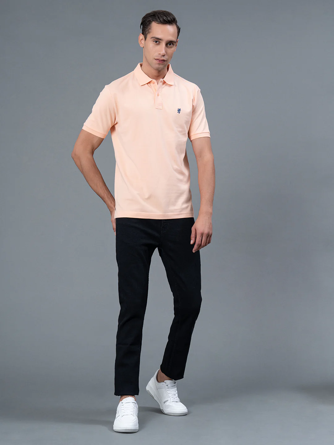 Polo Neck Men's T-Shirt - Image 5