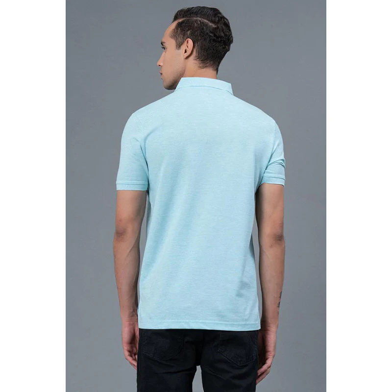 Polo Neck Men's T-Shirt - Image 3