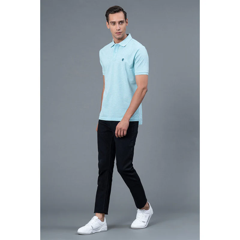Polo Neck Men's T-Shirt - Image 5