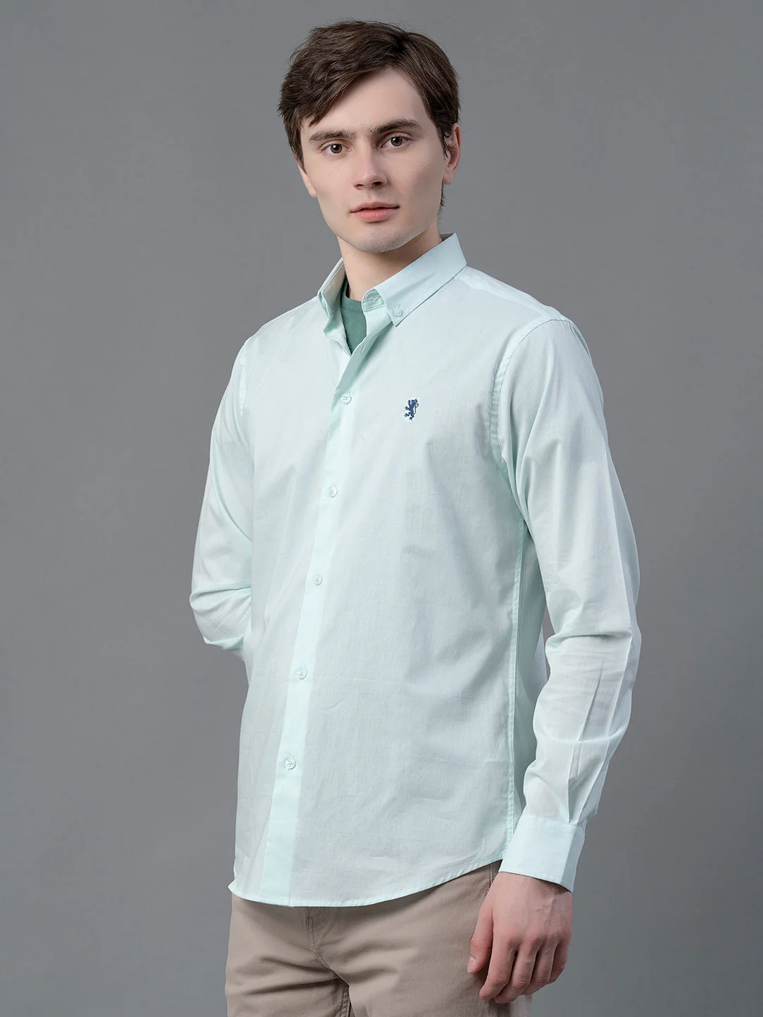 Pure Cotton Solid Shirt for Men - Image 6