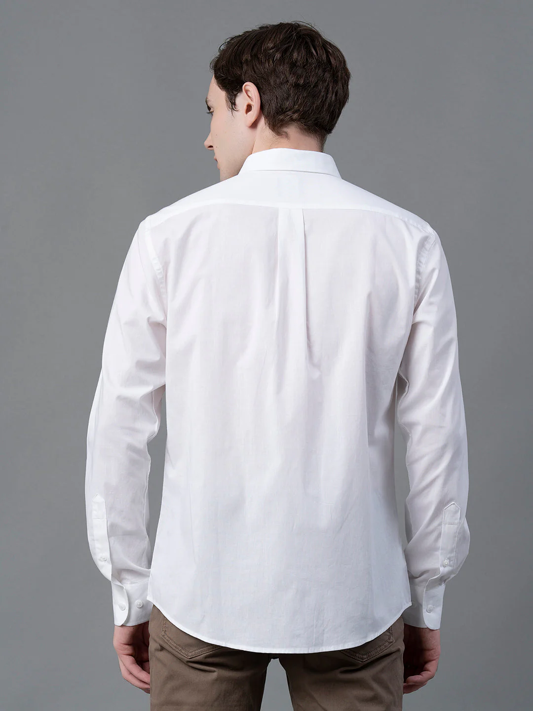 Pure Cotton Solid Shirt for Men - Image 3