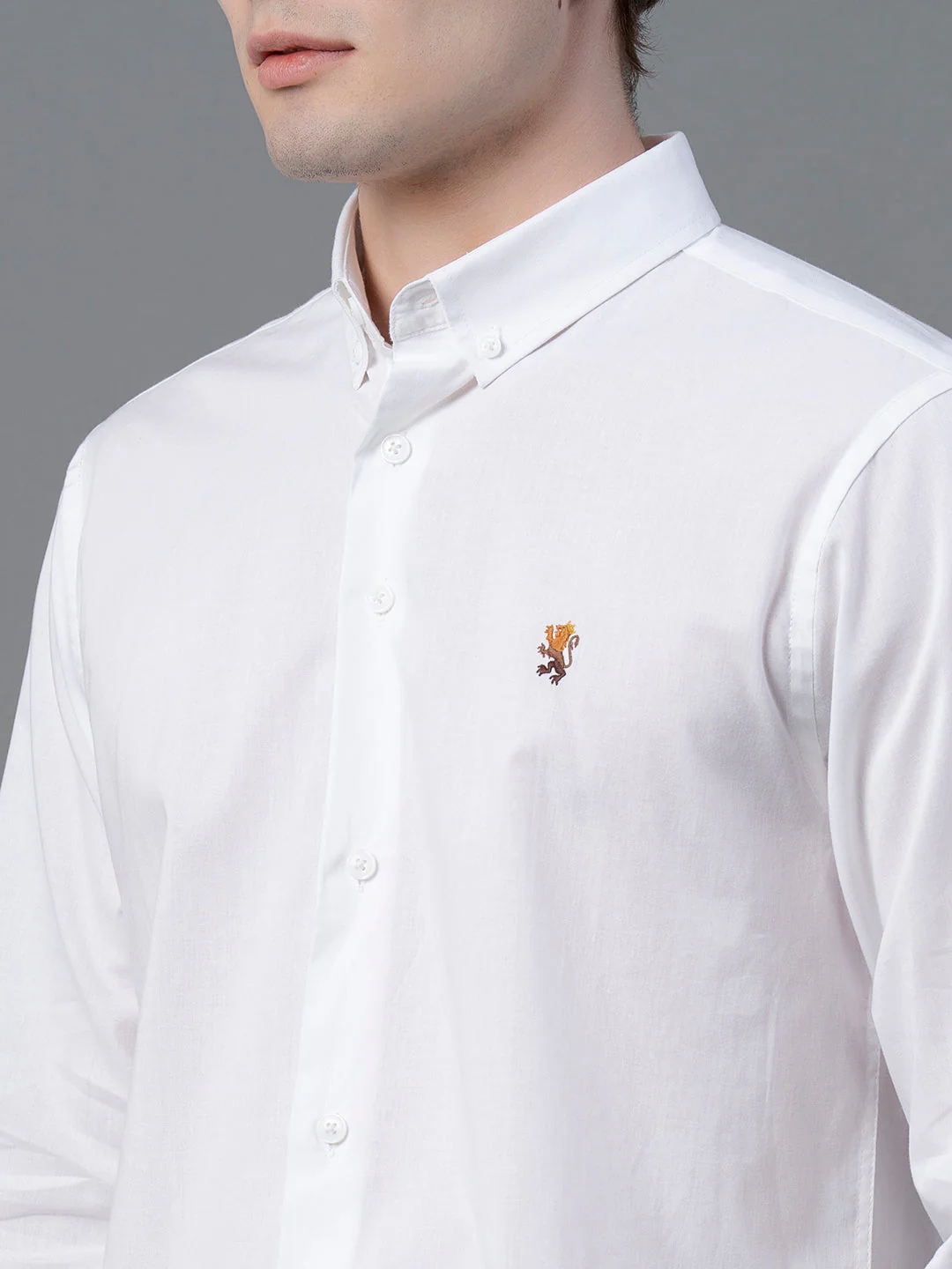 Pure Cotton Solid Shirt for Men - Image 4