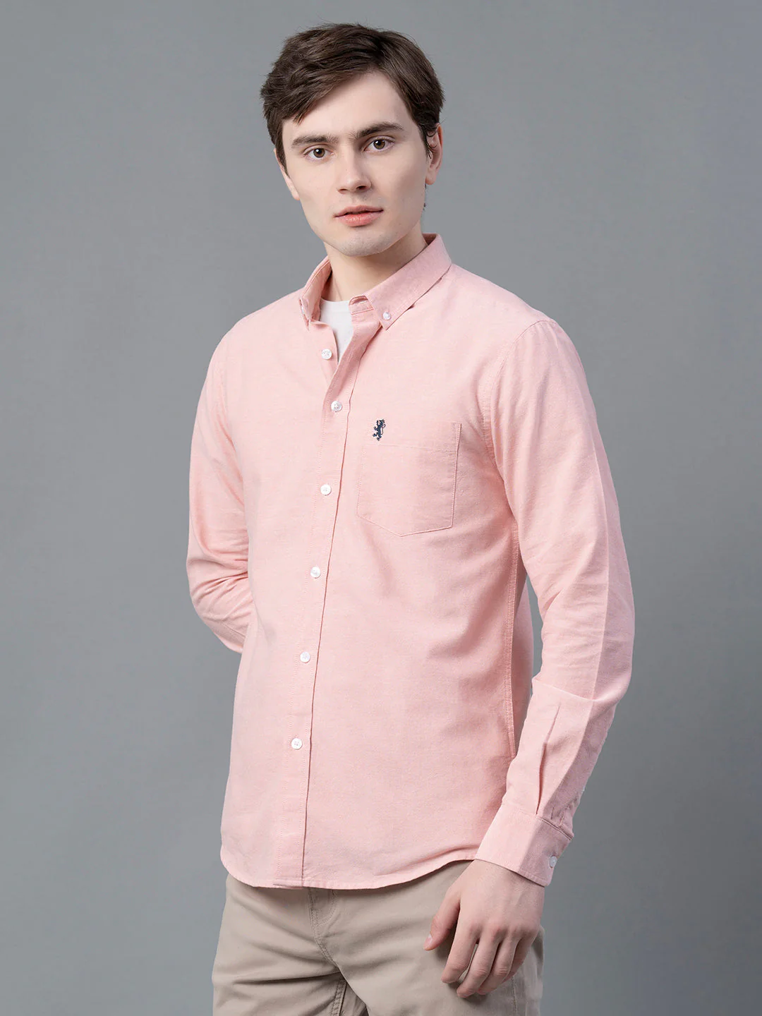 Pure Cotton Solid Shirt for Men - Image 2