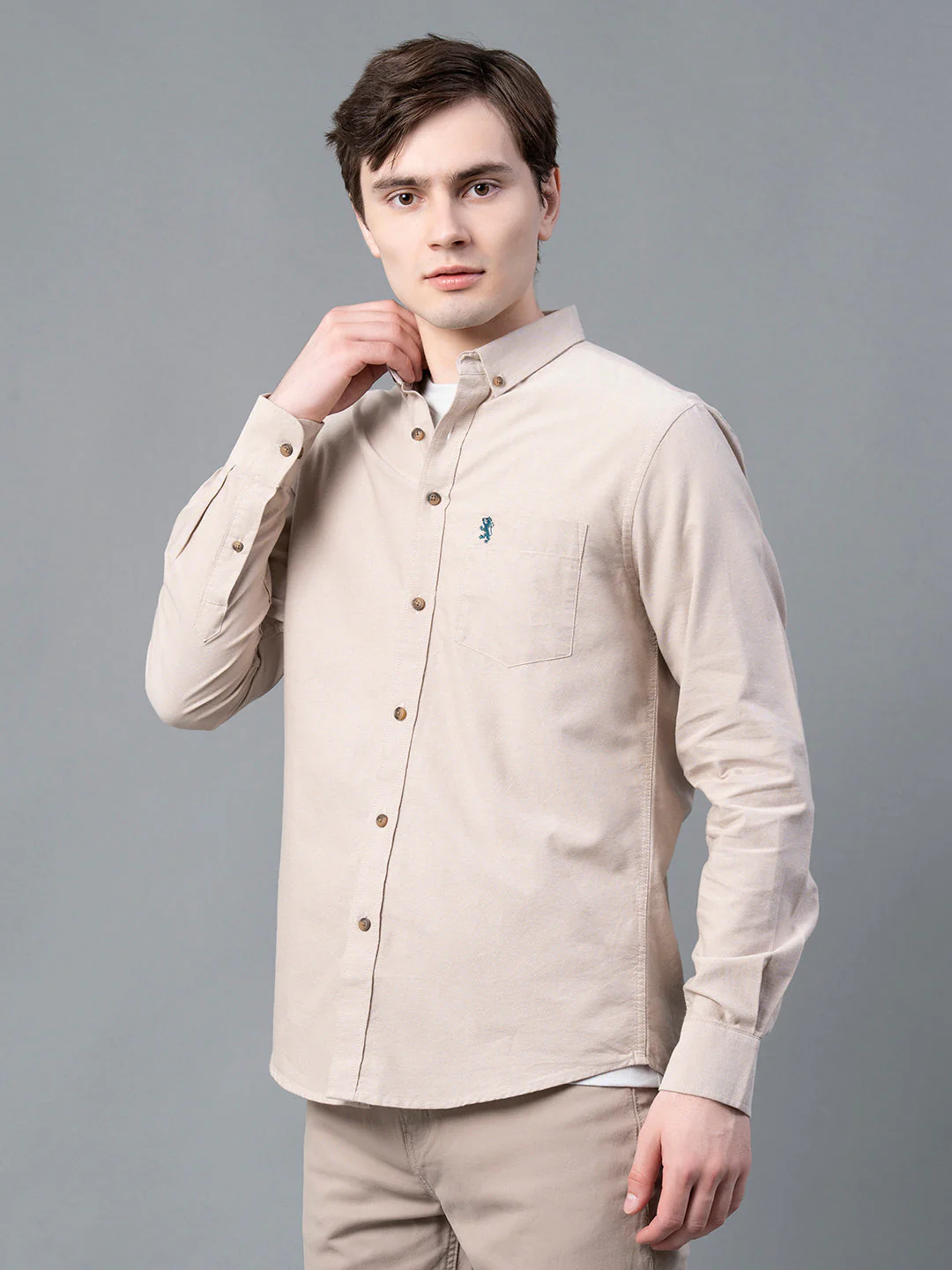 Pure Cotton Solid Shirt for Men - Image 2