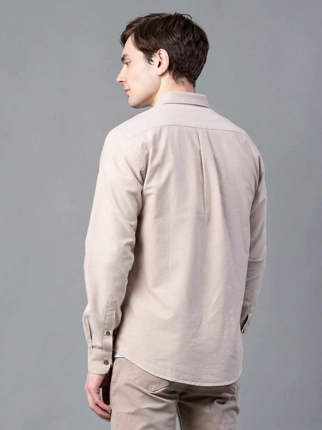 Pure Cotton Solid Shirt for Men - Image 3